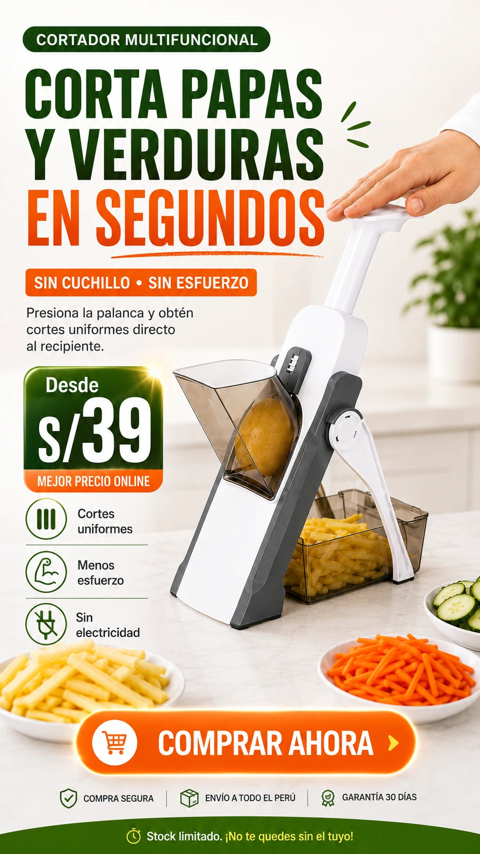 Rallador de Verduras Recto
